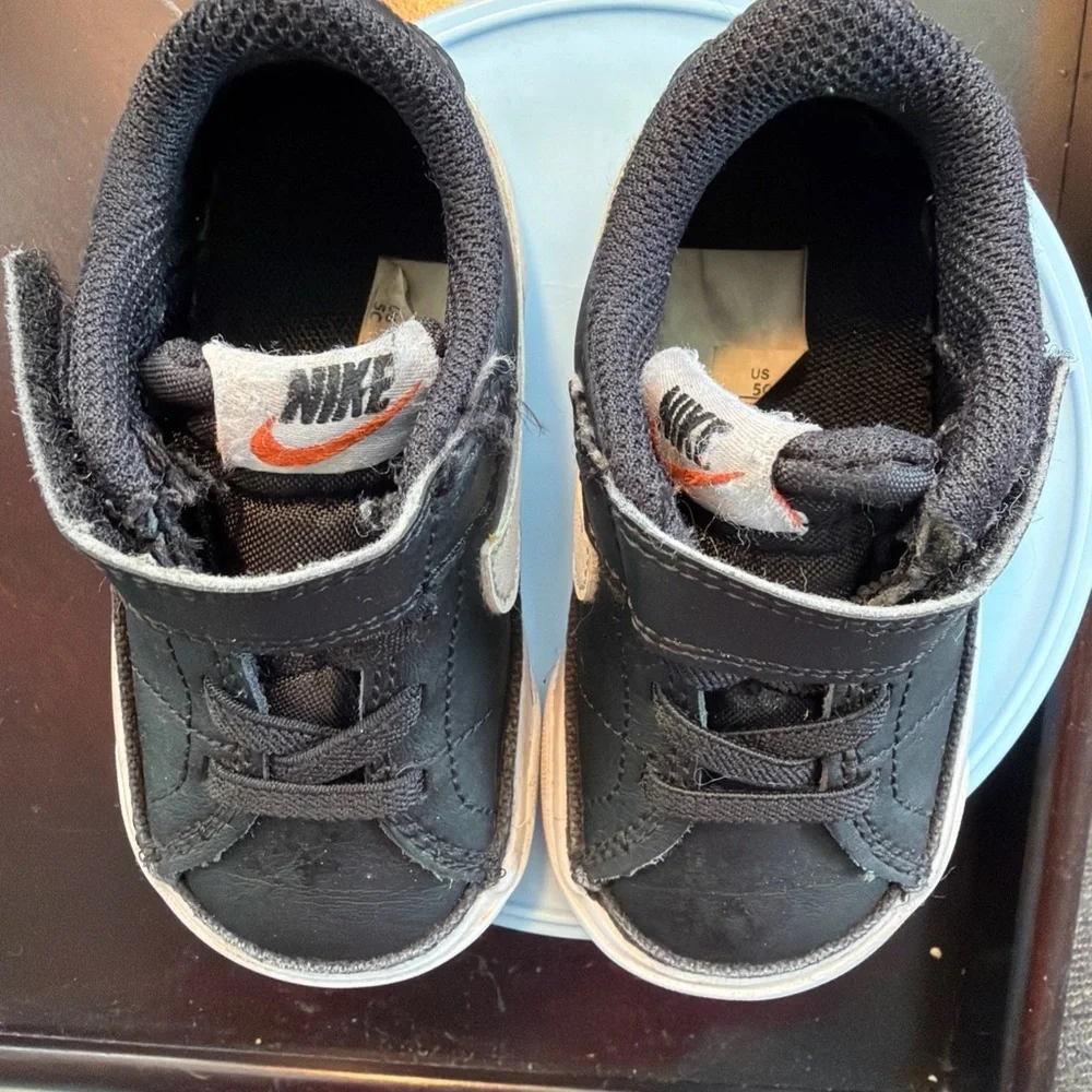 Nike Court Legacy Toddler DA5382-002 Kids Black and White Sneakers